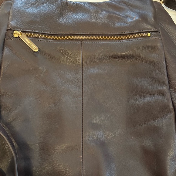 Cynthia Rowley Brown Leather Backpack Bag with Cow Hide Women’s Gold main image 4